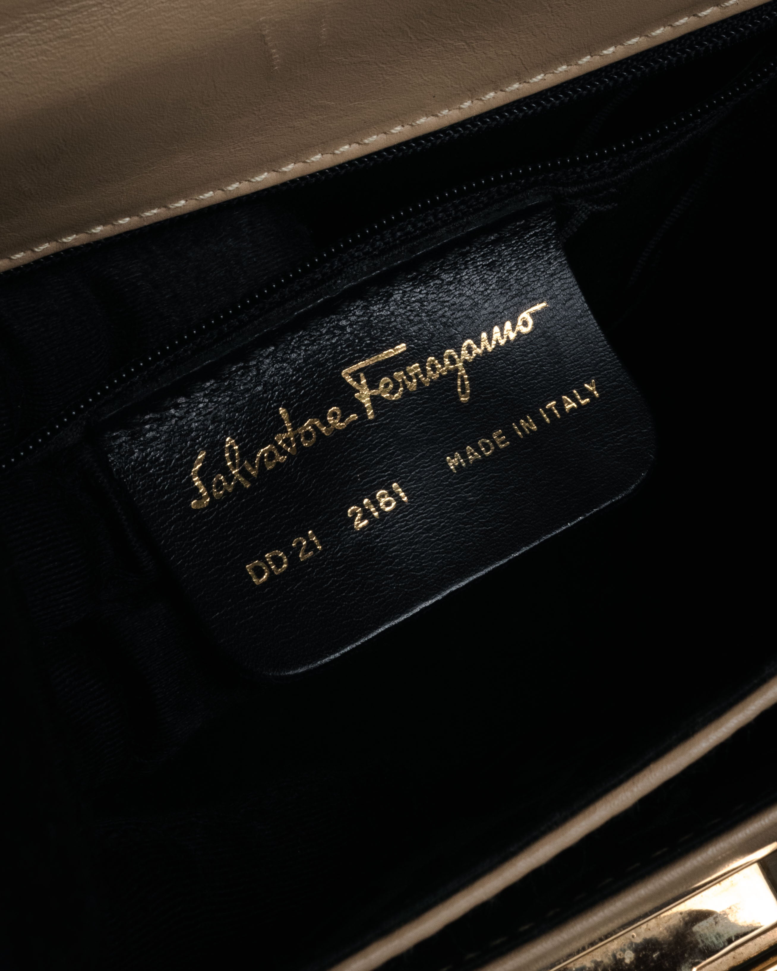 “Salvatore Ferragamo” 1990’s-00’s Gancini top handle bag