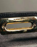 “Salvatore Ferragamo” 90’s-00’s Gancini top handle box calf bag