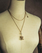 "DIOR" 20's Sculptural turtle long pendant necklace