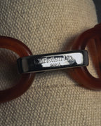 "Christian Dior" Sculptural tortoiseshell resin chain necklace