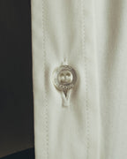 "GUCCI" 10's-20's Minimal ivory dress shirt