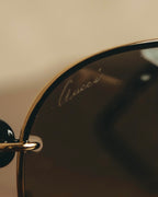 -SPECIAL- "Gucci" 00's Vintage aviator sunglasses with marina chain temples