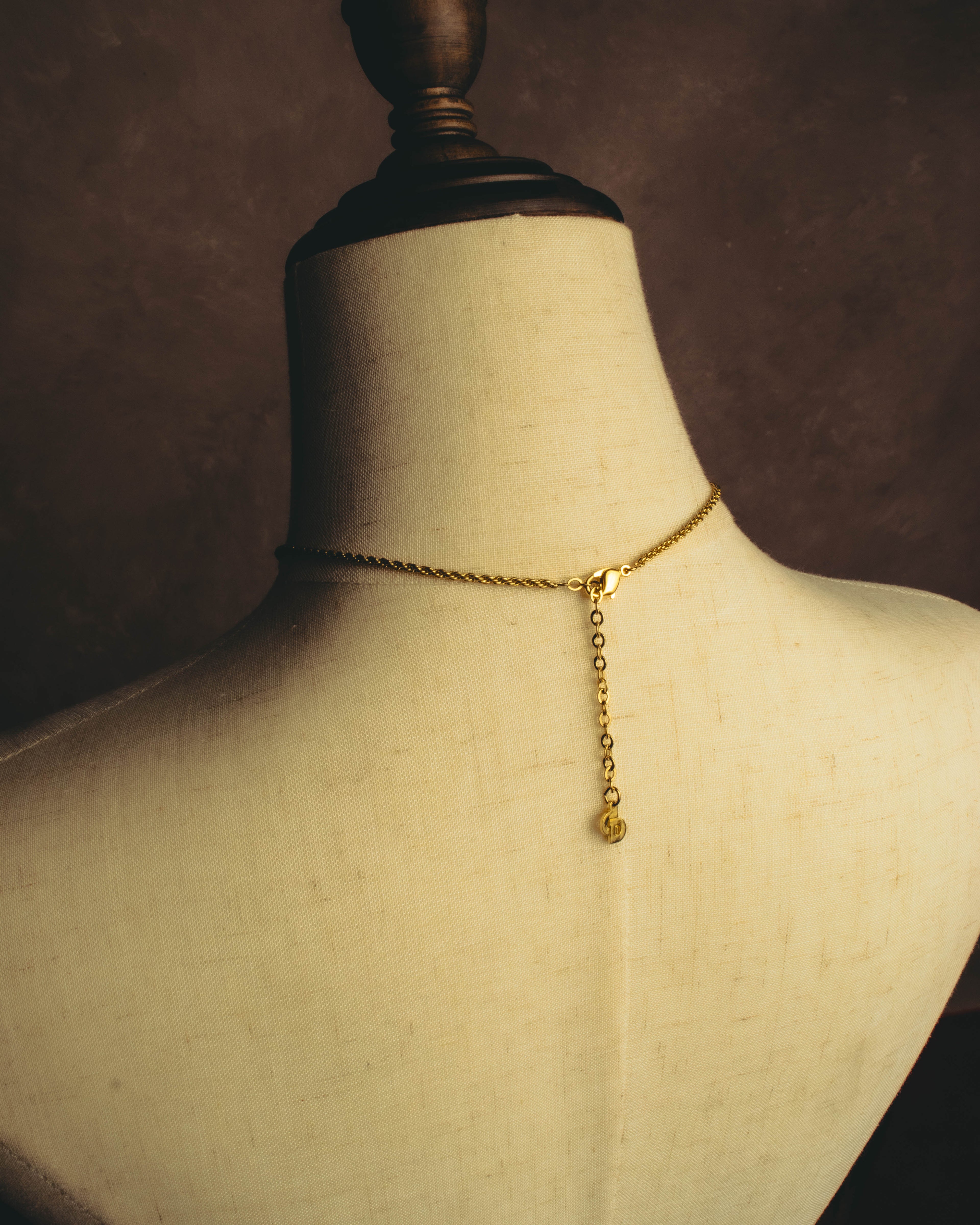 "Christian Dior" 80's-90's Gold tone bottle pendant necklace