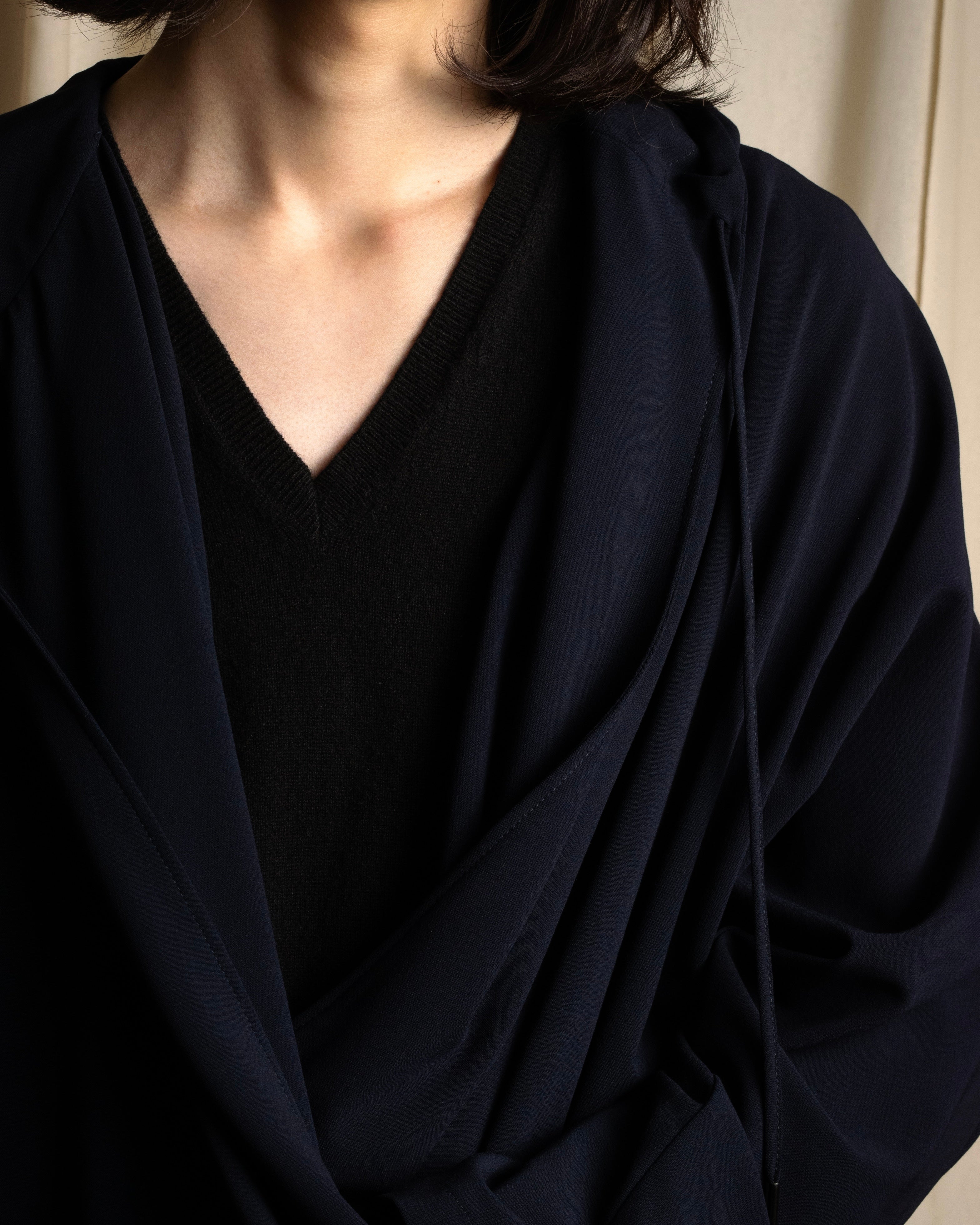 "Max Mara" Draping design hooded coat