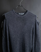 "CECILIE BAHNSEN" Drawcord design Hole detail ribbed knit