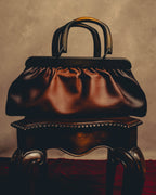 -SPECIAL- "GUCCI" 90's-00's Gathered leather top handle handbag
