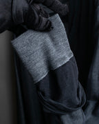 "DOLCE & GABBANA" Sheer layered V-neck grey knit