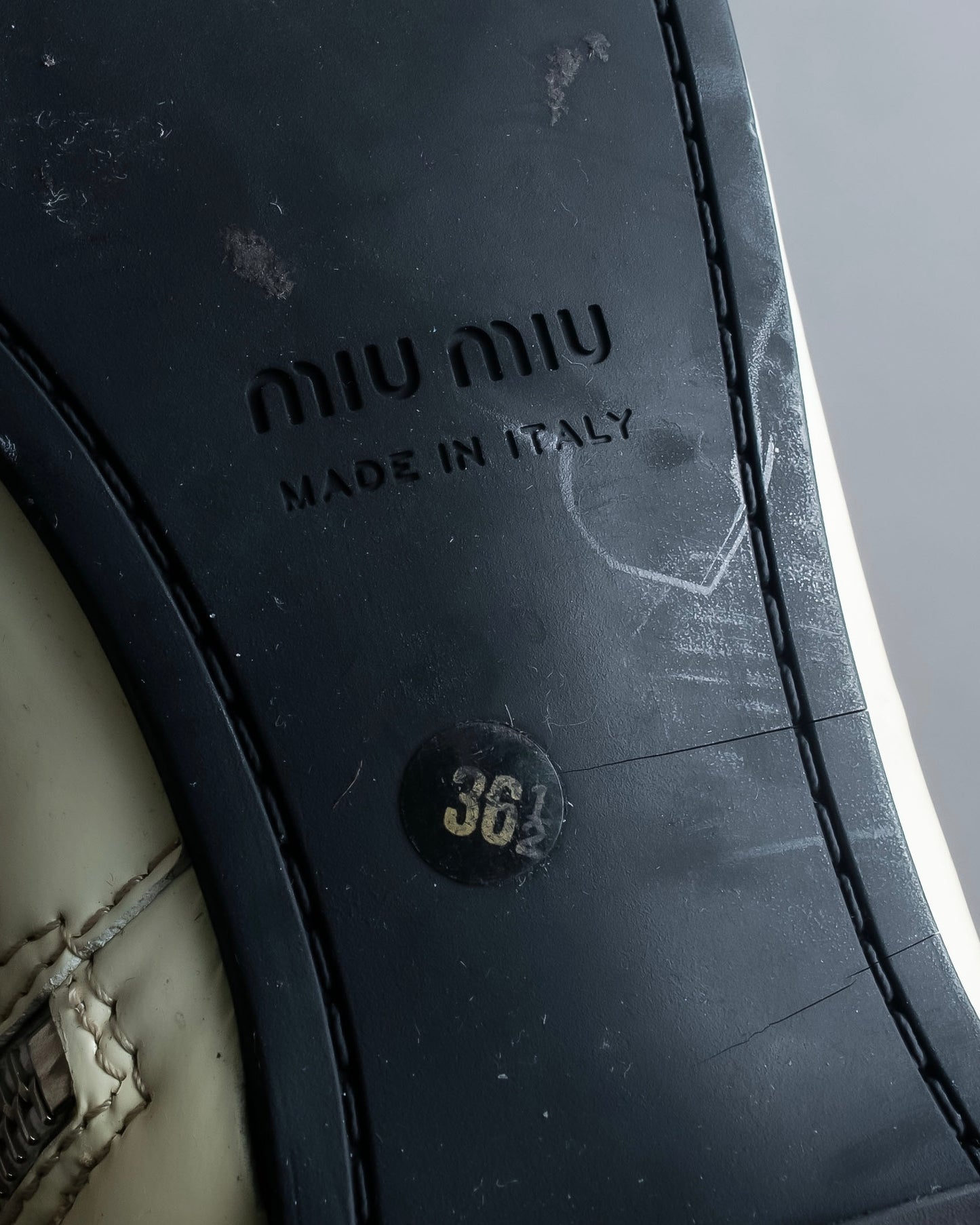 "MIU MIU" Shiny buckle design long boots