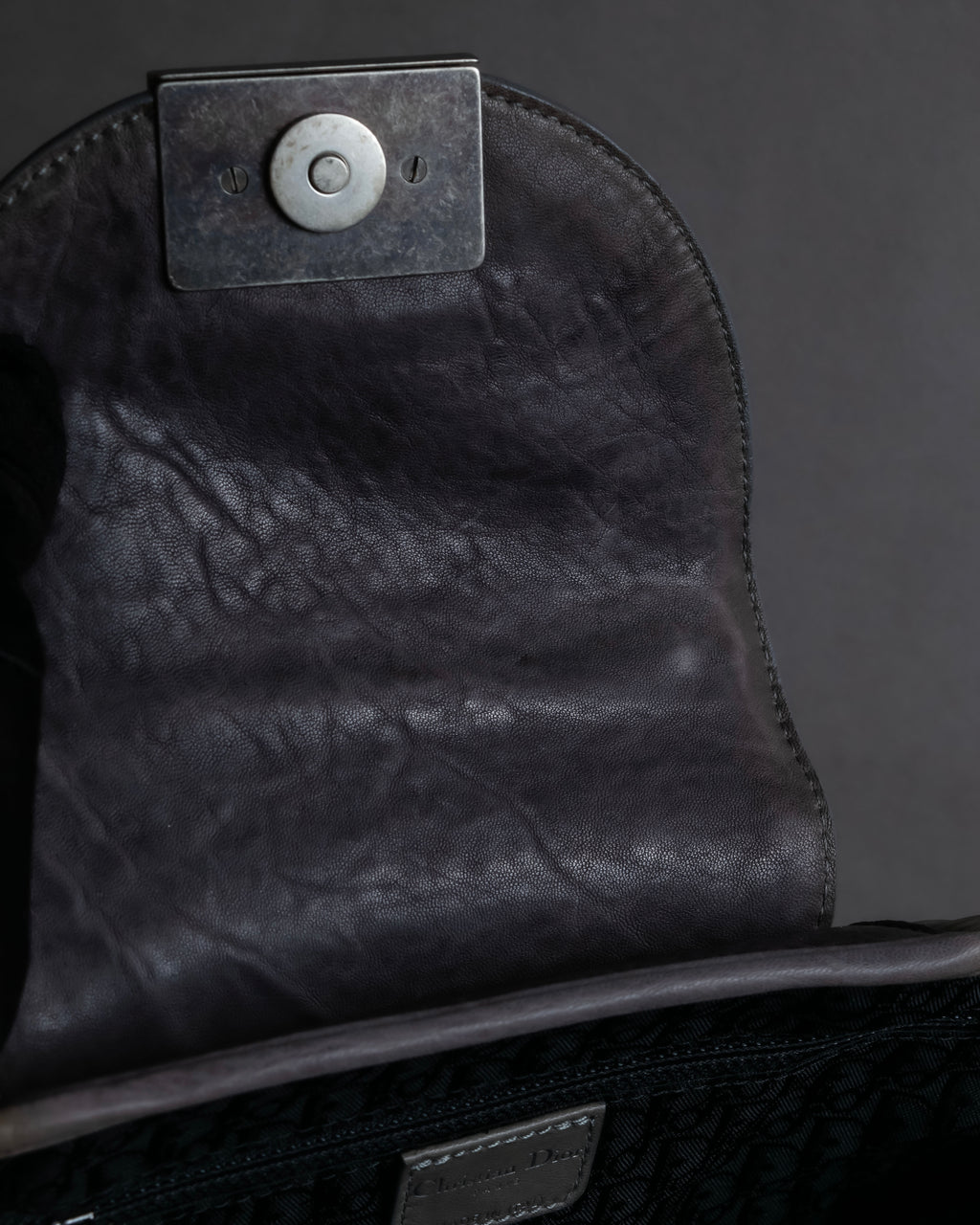 "Christian Dior" John Galliano period Gathering design leather hand bag