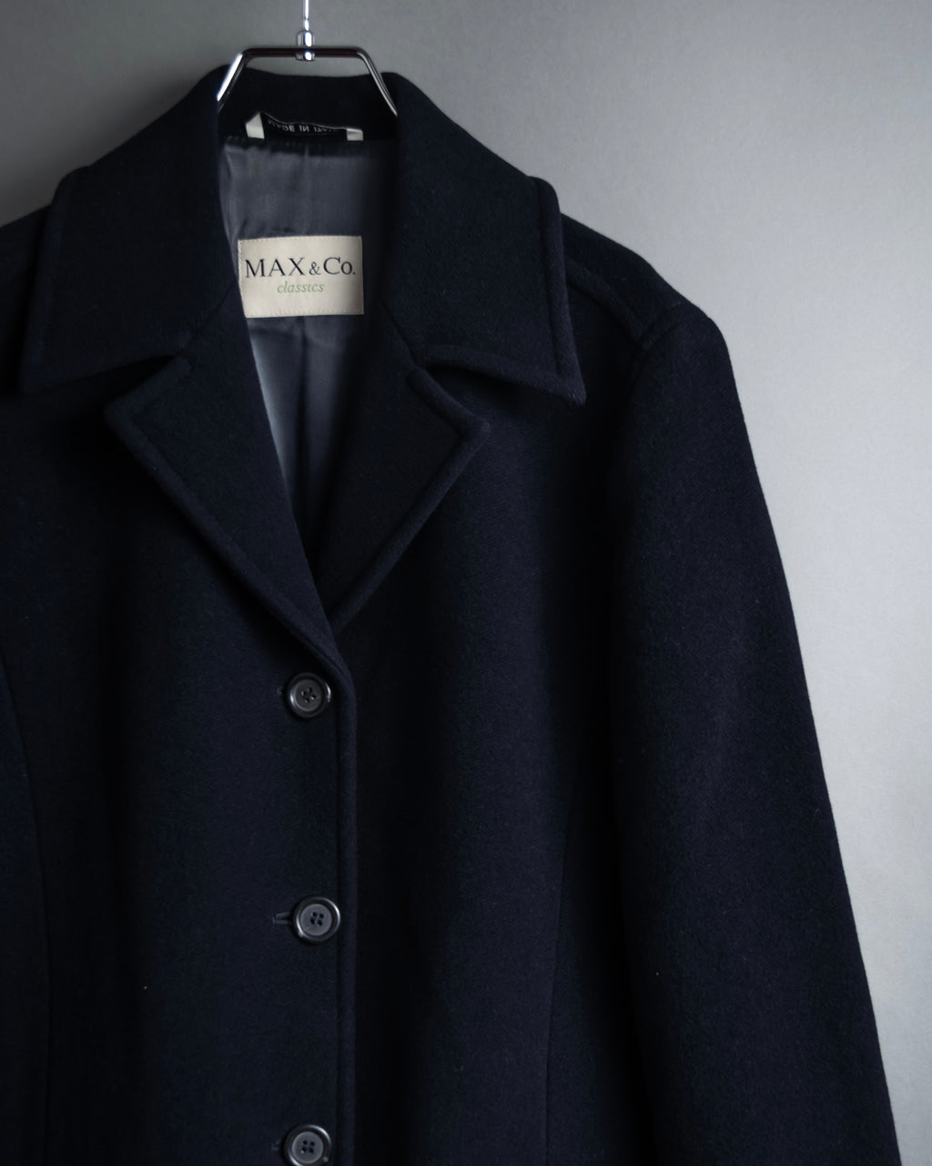 "MAX&Co." Straight fitting super maxi-length chester coat