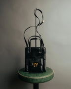 “Salvatore Ferragamo“ 1998-2003 Gancini patent leather handbag