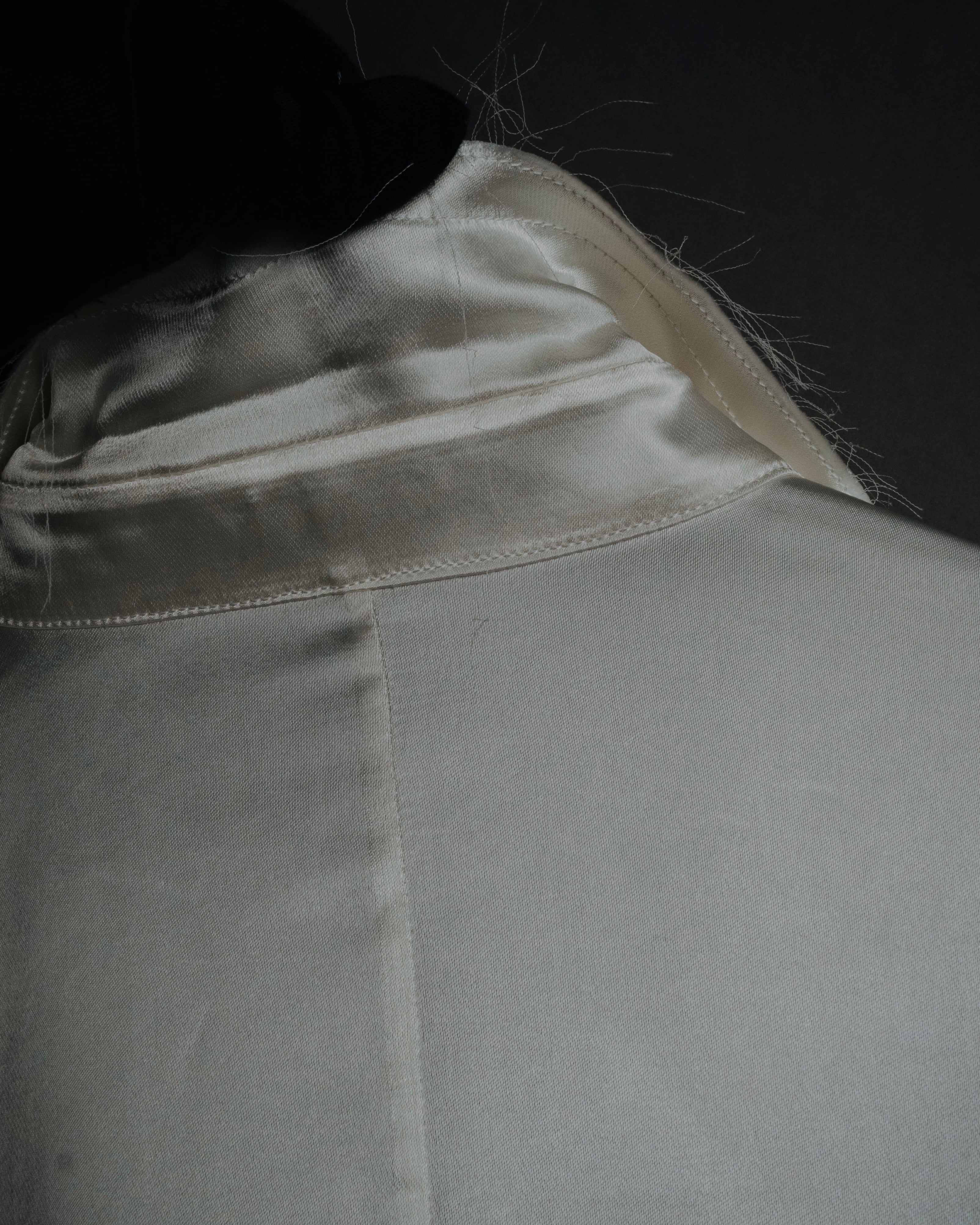 –SPECIAL– "LOEWE" 00’s Satin dolman sleeve destroy edge shirt