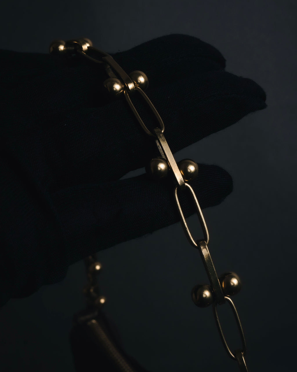 "Salvatore Ferragamo" 2000’s gathered metallic leather ball-link shoulder bag