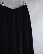 "CELINE" Pleated satin hem velvet flare skirt