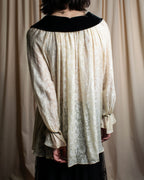 "Christian Dior" Jacquard balloon sleeve dress pullover