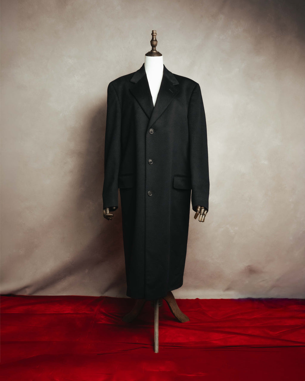 "LANVIN" 90's Classically tailored cashmere overcoat