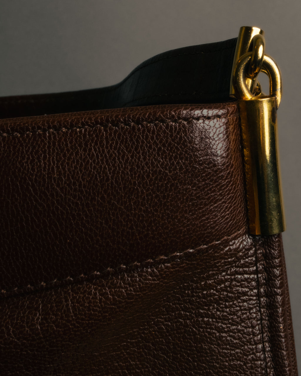 “Christian Dior” 80’s-90’s D motif leather shoulder bag
