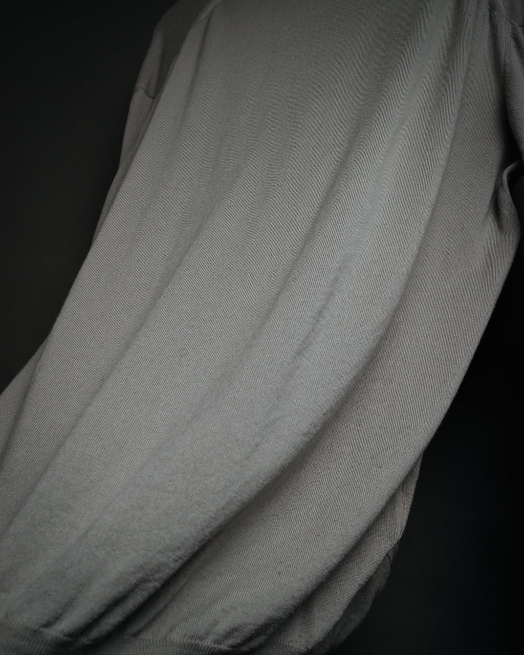 “HERMES” 2000’s Lambskin trimmed high gauge wool cardigan