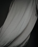 “HERMES” 2000’s Lambskin trimmed high gauge wool cardigan