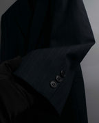 "YVES SAINT LAURENT" 00's shadow stripe pattern beautiful tailoring set up