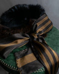 "FENDI" Two-tone striped fur docking stole