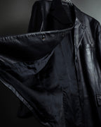 "Salvatore Ferragamo" Straight silhouette leather tailored jacket