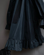 "PATOU" Ribbon shirring design poncho dress