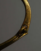 "STUDEBAKER" S-hook curved design gold brass bracelet