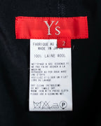 "Y's" Cargo pocket design sarouel silhouette, wool slacks