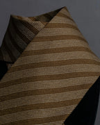 "GIORGIO ARMANI" Diagonal stripe woven silk necktie