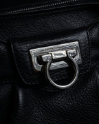 "Salvatore Ferragamo" Gancini motif gathered design leather bag