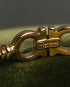 “Salvatore Ferragamo” 90’s-00’s Gancini gold tone bangle bracelet