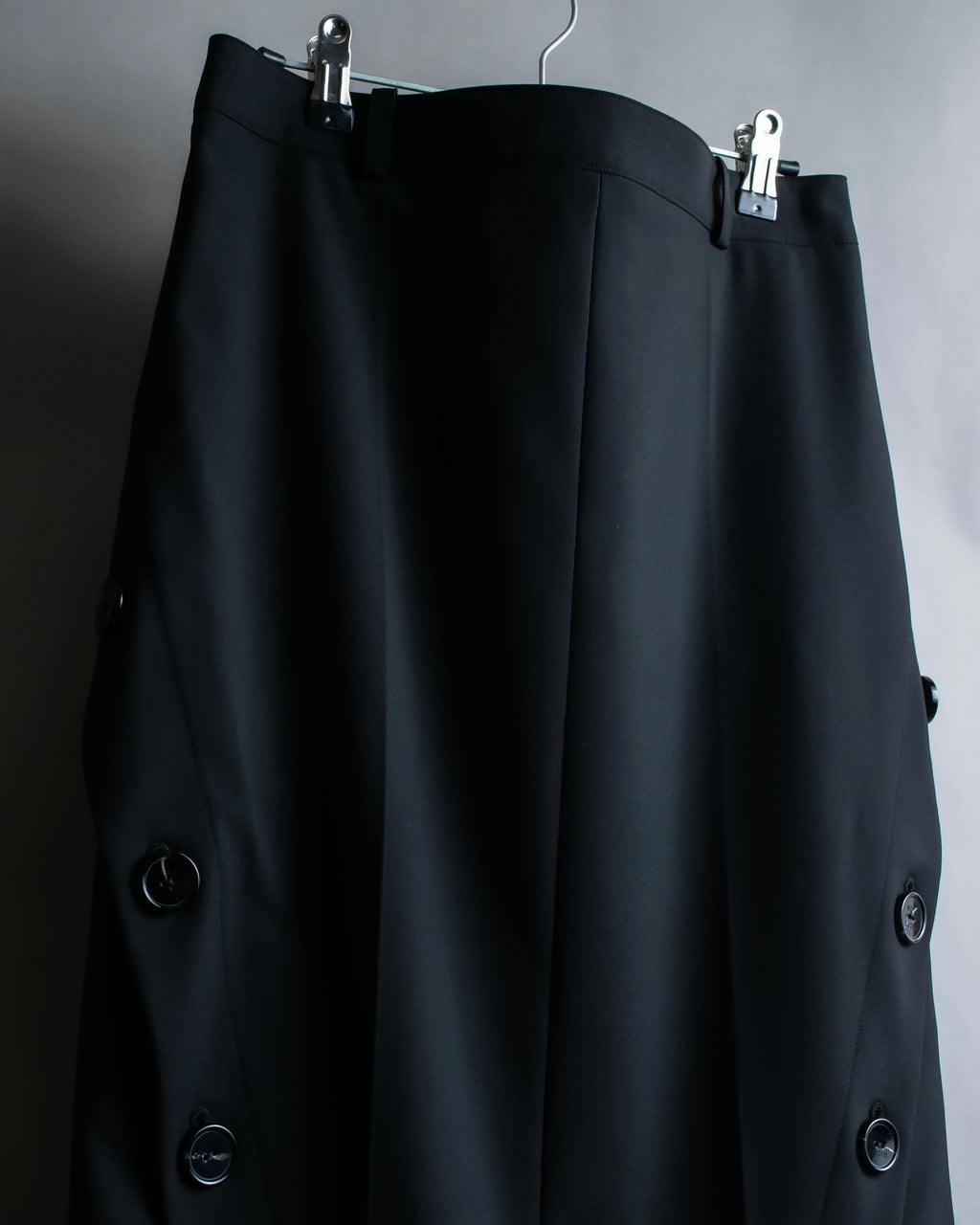 "NINA RICCI" Side button detail cropped length skirt