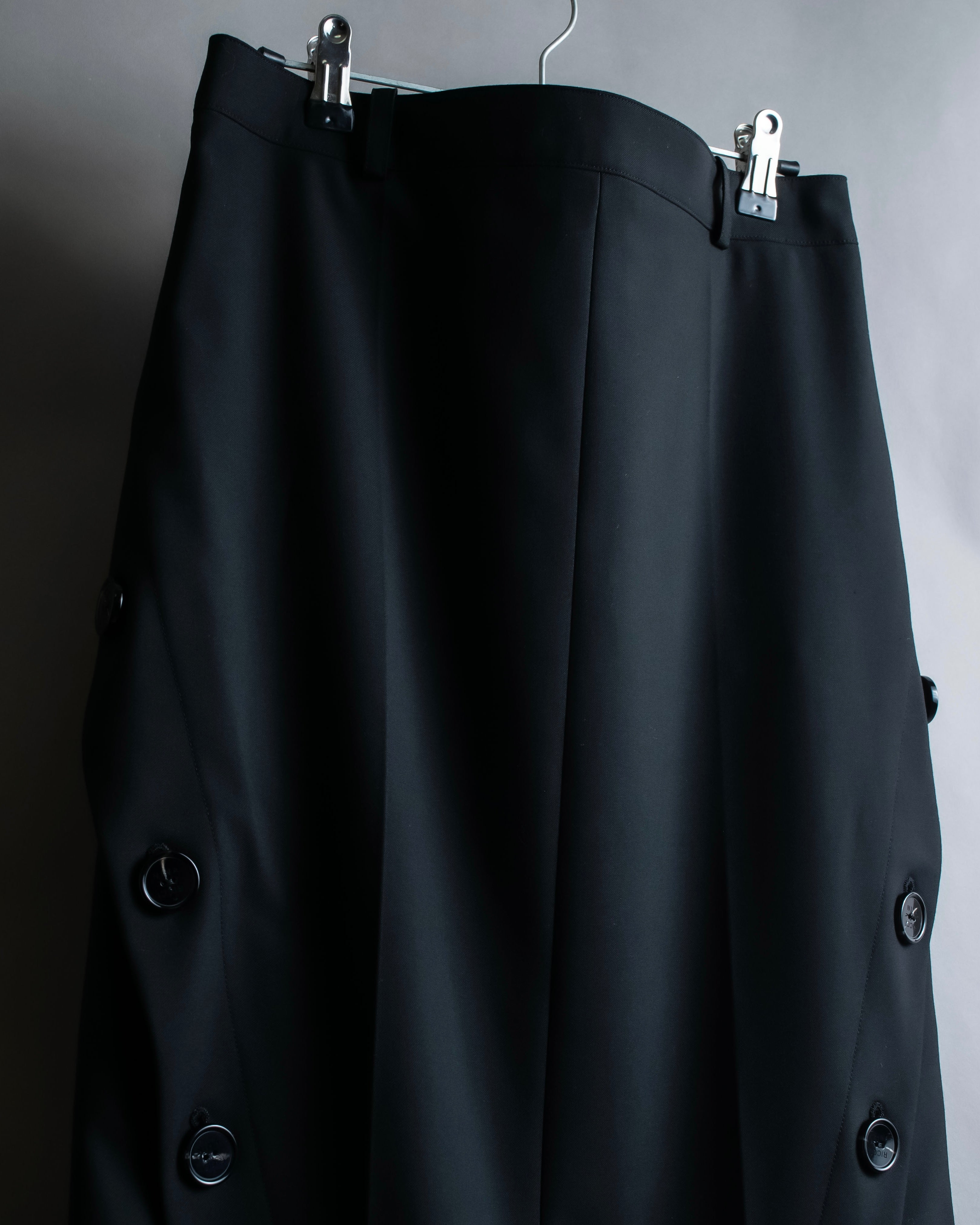 "NINA RICCI" Side button detail cropped length skirt