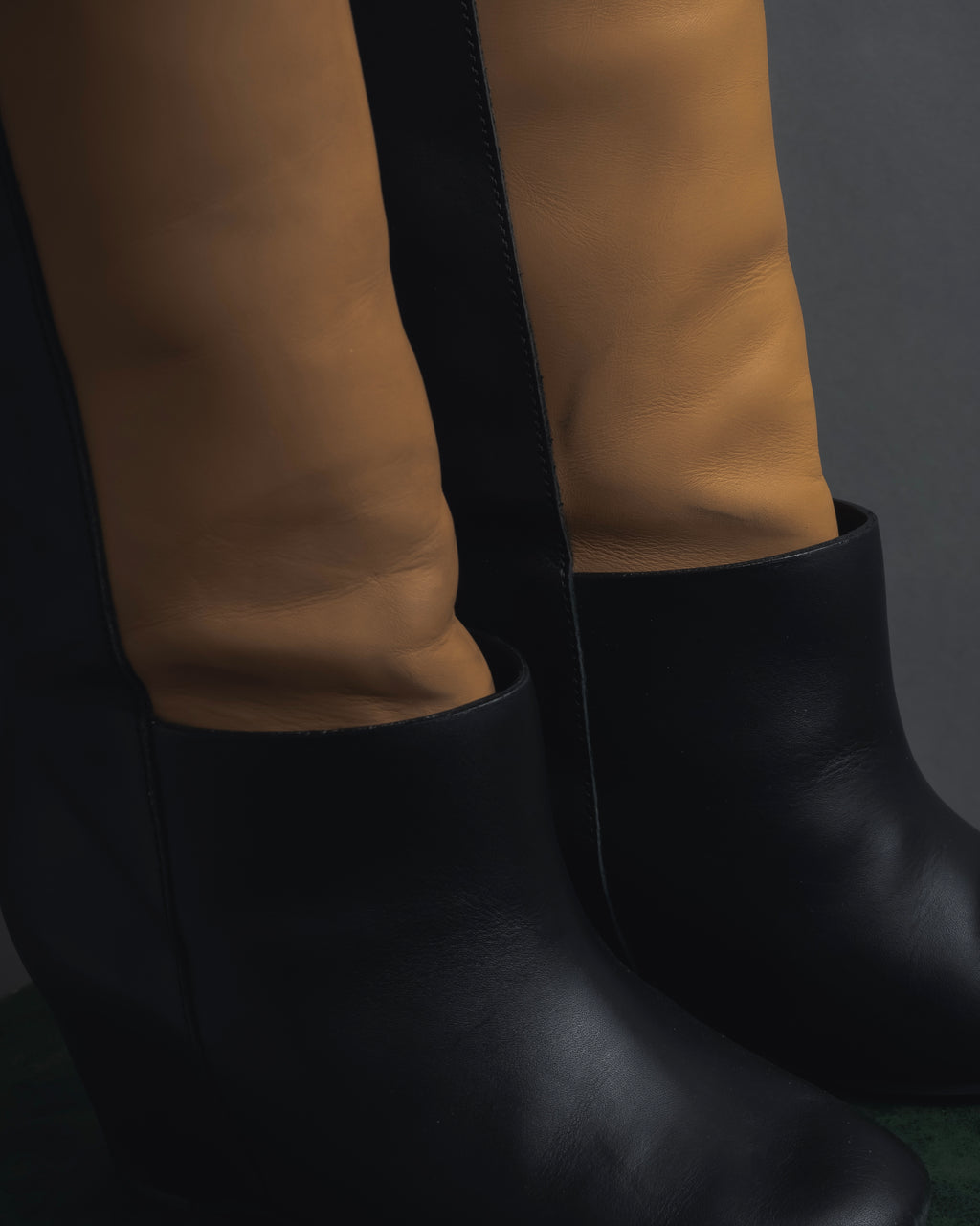 "MM6 Maison Margiela" Bicolour leather long boots