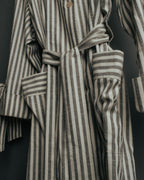 -SPECIAL- “LOEWE” 2010’s striped ribbon sleeve long gown coat