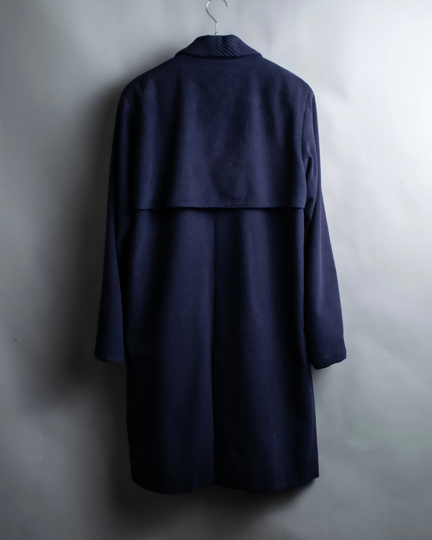 "DIOR" Double gun flap belted chester field coat