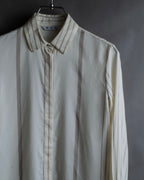 "Loro Piana" Multi-stripe pattern natural color shirt