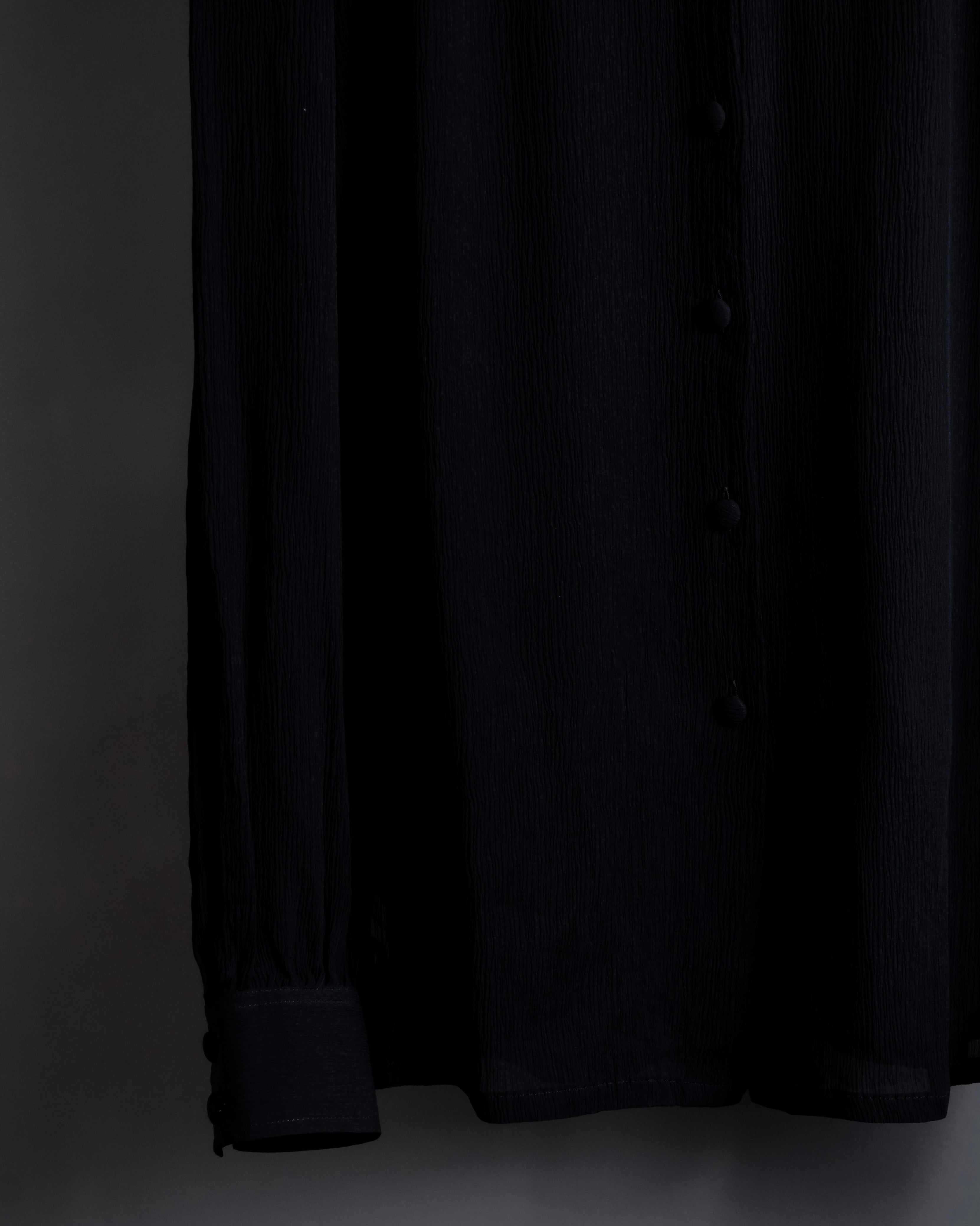 "Christian Dior PRETA PORTER" Compact gathered design crepe fabric blouse