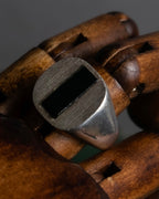 "MAISON MARGIELA" 18SS signet design silver ring