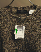 “BALENCIAGA” 90’s-00’s Textured melange wool-blend crewneck sweater