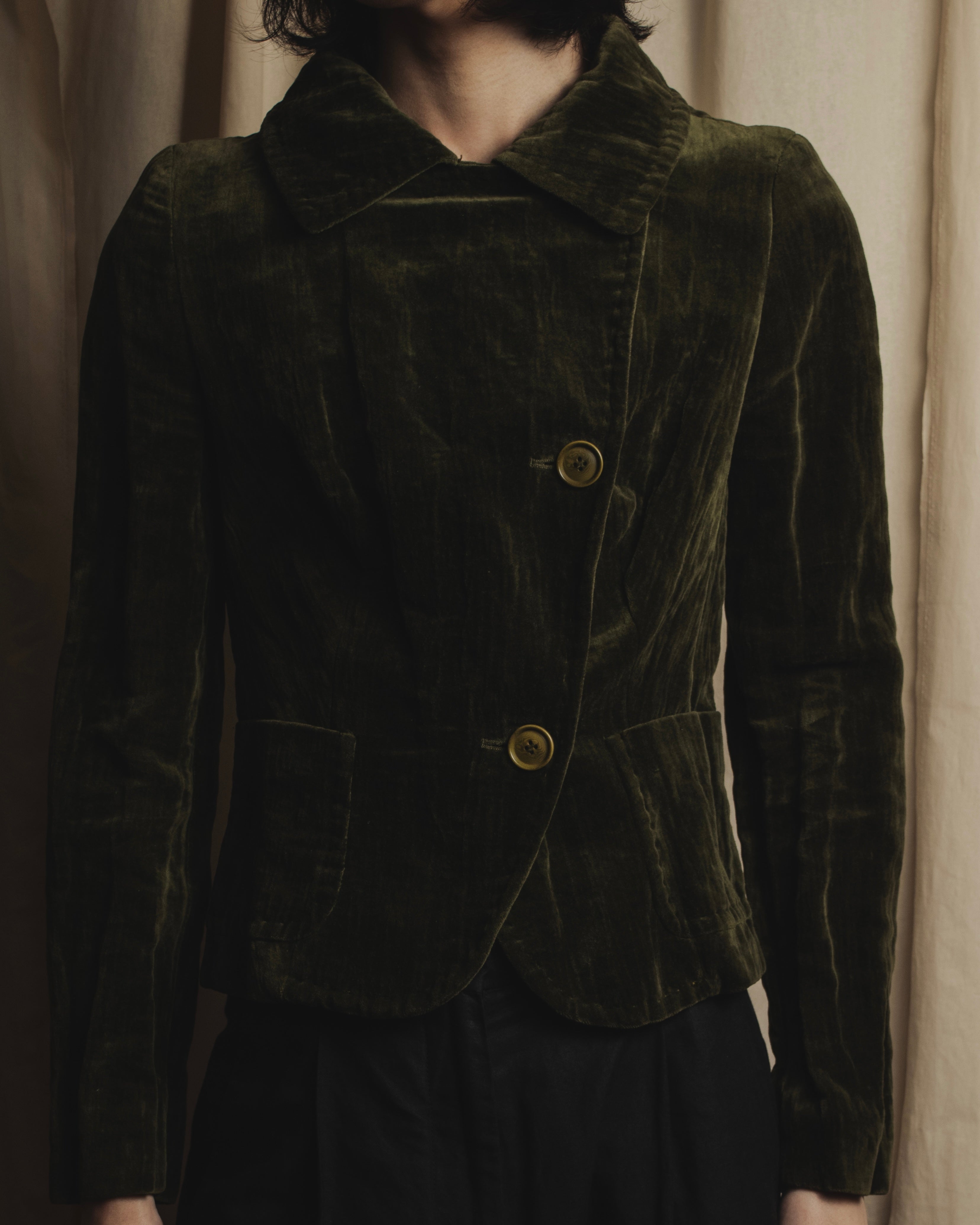 Chaqueta de terciopelo metálico de los años 90-00 de "Max Mara"