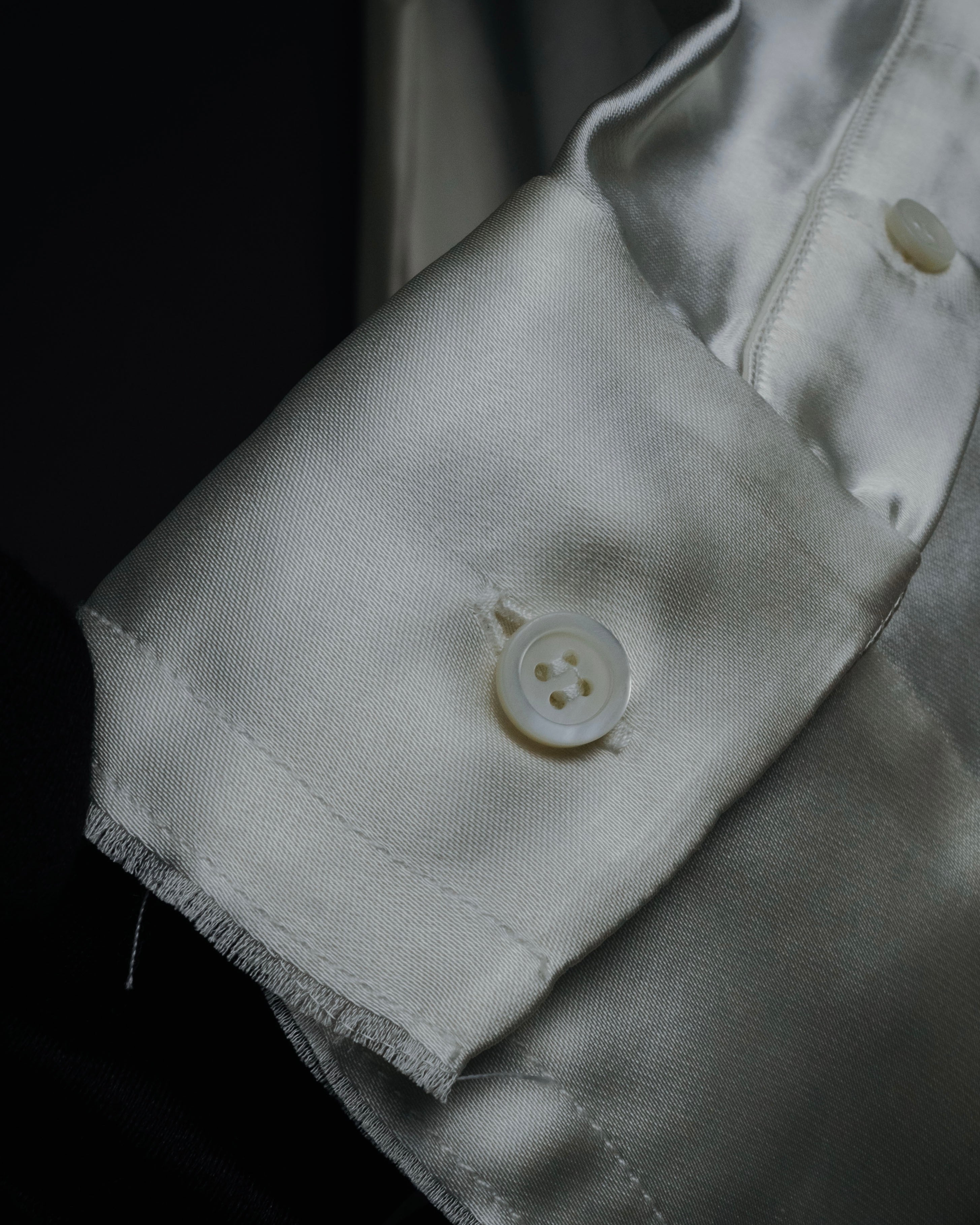 –SPECIAL– "LOEWE" 00’s Satin dolman sleeve destroy edge shirt