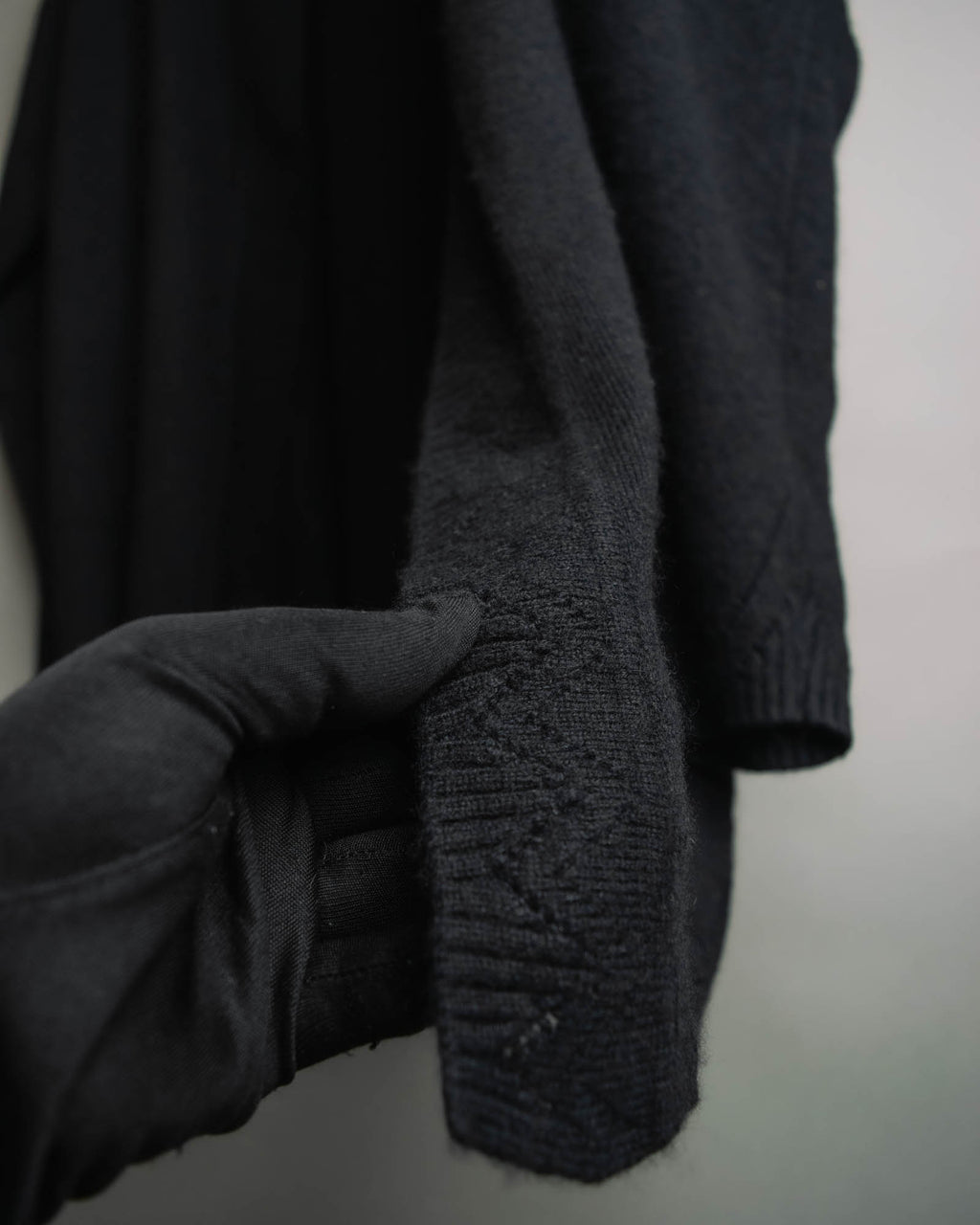 "Christian Dior" 90's-00's Open front wool silk pointelle knit cardigan