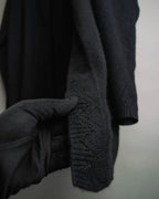 "Christian Dior" 90's-00's Open front wool silk pointelle knit cardigan