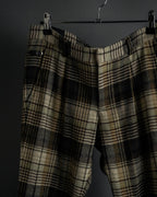 "GUCCI" Brushed check pattern tapered pants