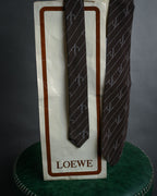 “LOEWE” 2000’s Script monogram silk tie
