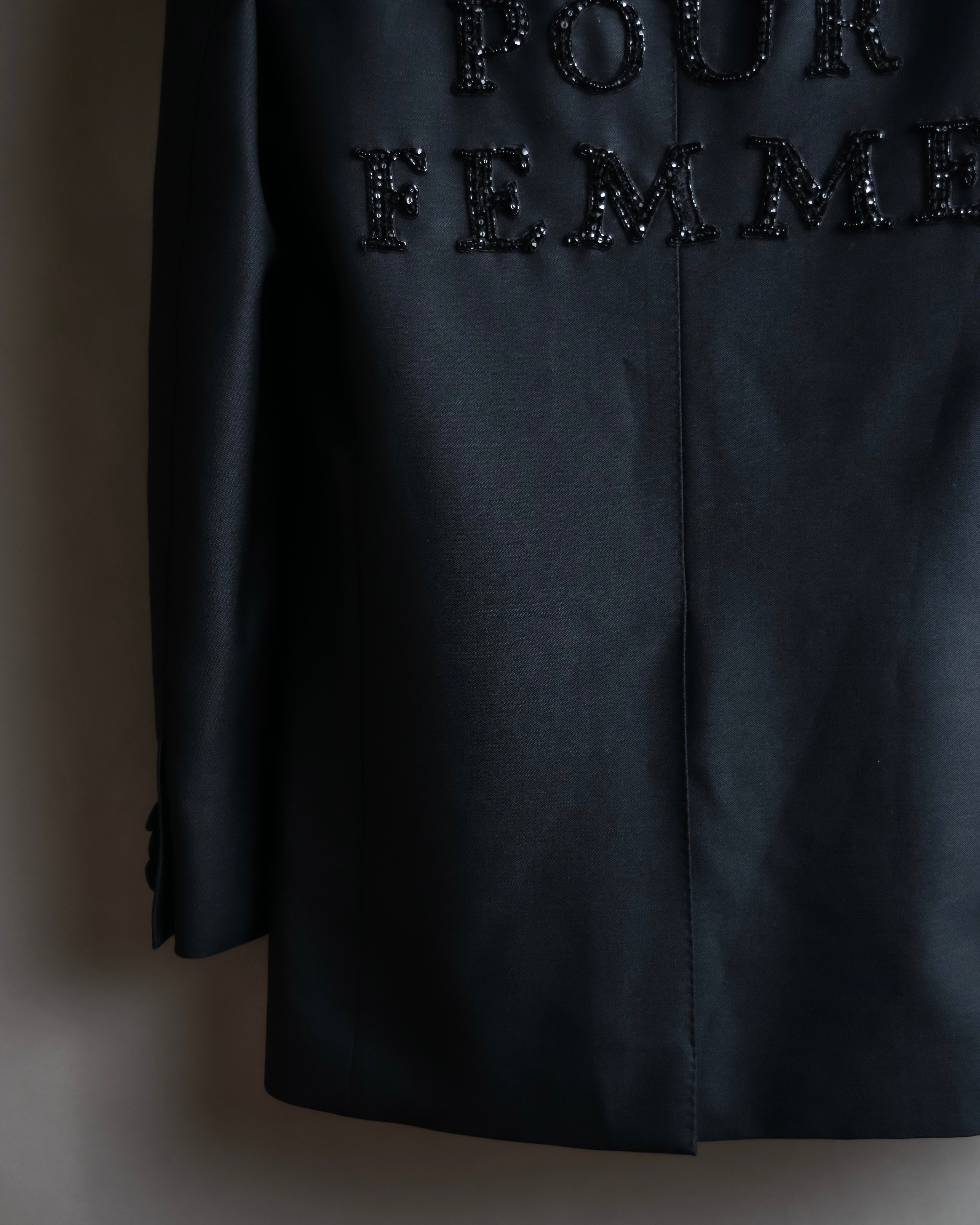 "GUCCI" Pre-Fall 2018 collection message embroidered shawl collar jacket