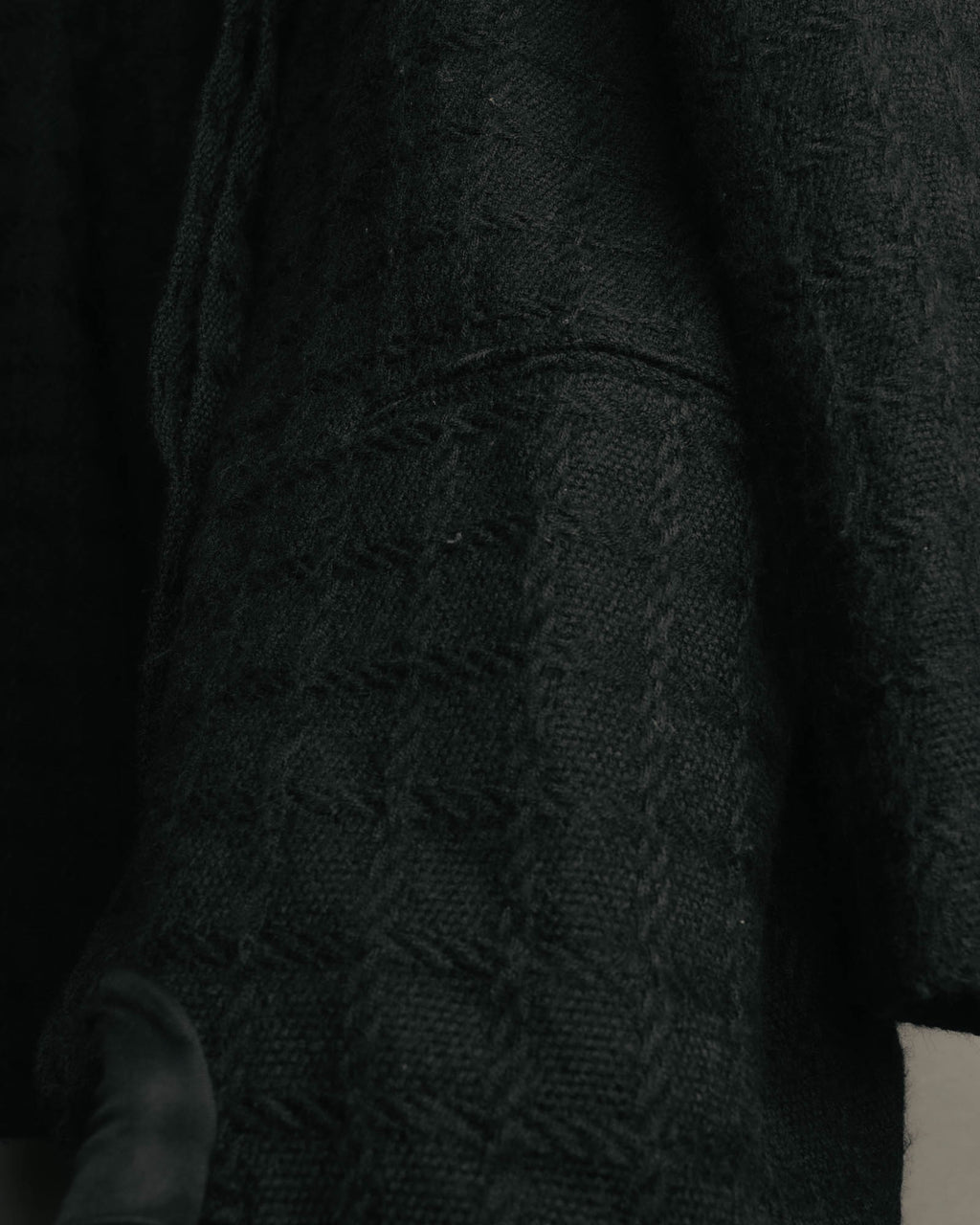 -SPECIAL- "Christian Dior" 80's-90's Textured collarless wool jacket