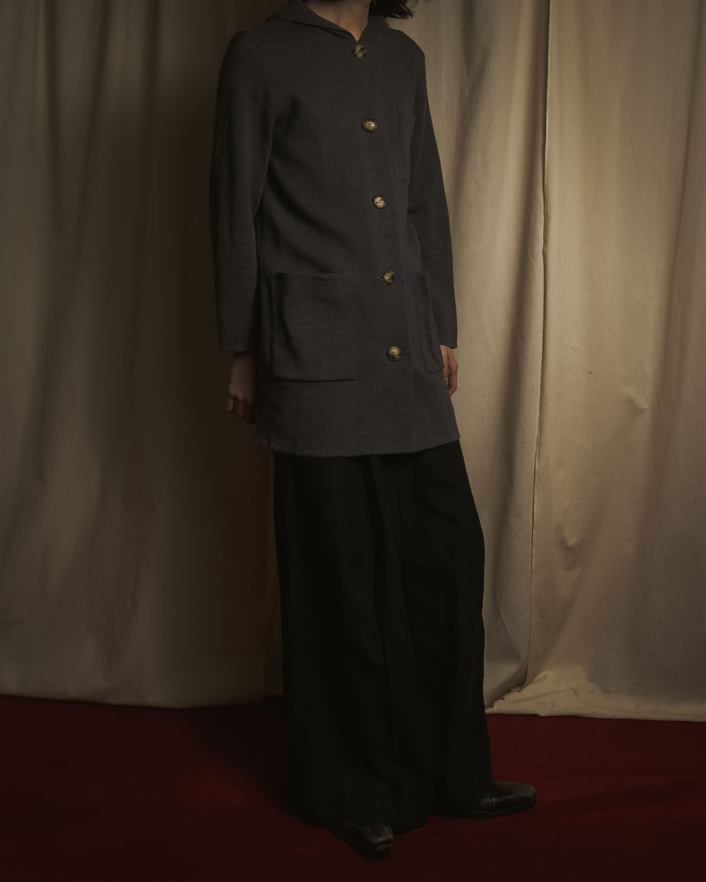 伊夫·圣罗兰 90年代连帽羊毛针织夹克